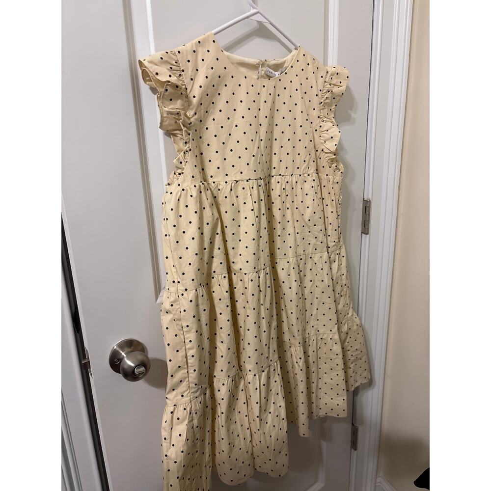 English factory nwt polka dot babydoll dress Sz M tiered